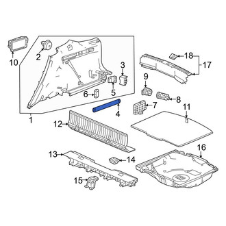Honda OE - Rear Left Interior Quarter Panel Trim Panel Insert