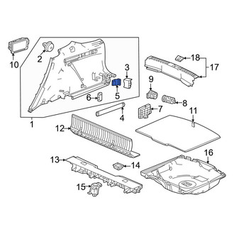 Honda OE - Right Quarter Panel Trim Panel Bracket