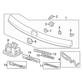 Honda OE - Lift Gate - Exterior Trim