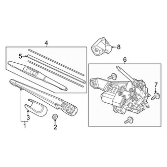 Honda OE - Lift Gate - Wiper & Washer Components