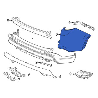 Honda OE - Rear Left Upper Bumper Cover