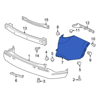 Honda OE - Rear Left Upper Bumper Cover