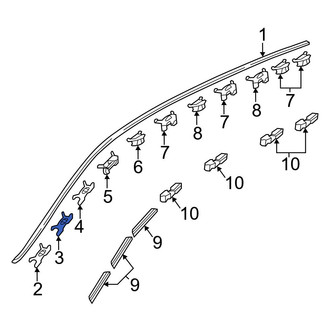 Honda OE - Roof Drip Molding Clip