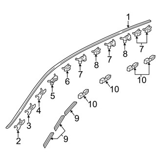 Honda OE - Roof - Exterior Trim (W/O Sunroof)