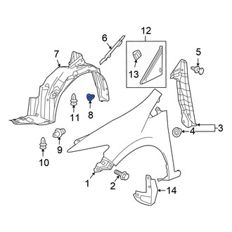 Honda OE - Rear Bumper Cover Spacer Panel Clip