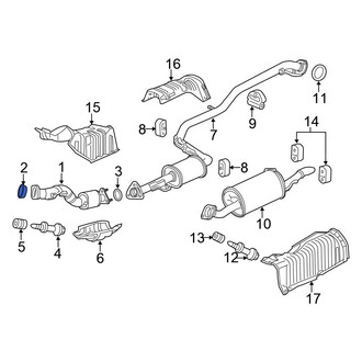 Honda OE - Rear Exhaust Muffler Gasket