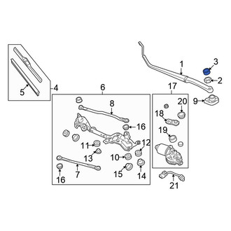 Honda OE - Wiper Arm Cap