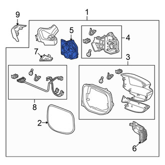Honda OE - Front Right Door Mirror Drive Motor