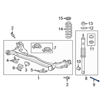 Honda OE - Suspension Shock Absorber Bolt