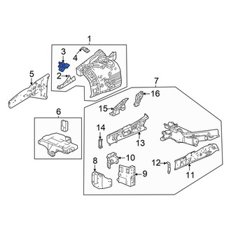 Honda OE - Front Right Fender Bracket