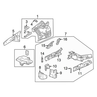 Honda OE - Fender - Structural Components & Rails