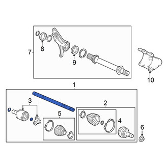 Honda OE - Front Right CV Axle Assembly
