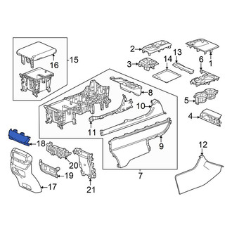 Honda OE - Rear Upper Console Trim Panel