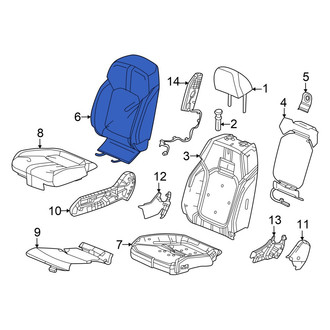 Honda OE - Front Left Seat Back Cushion Cover