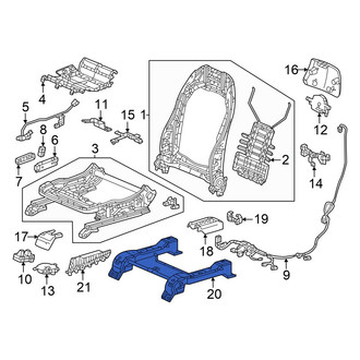 Honda OE - Front Right Seat Frame Mounting Base