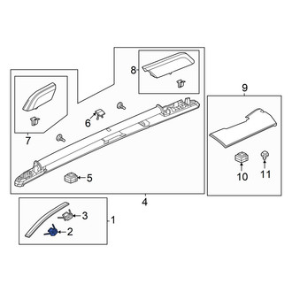 Honda OE - Left Roof Molding Clip