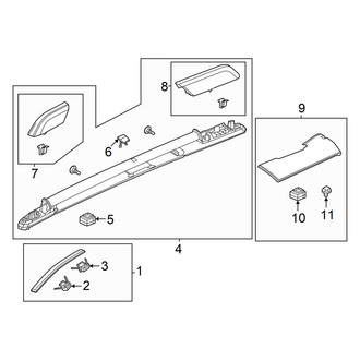 Honda OE - Roof - Exterior Trim (W/O Panoramic)