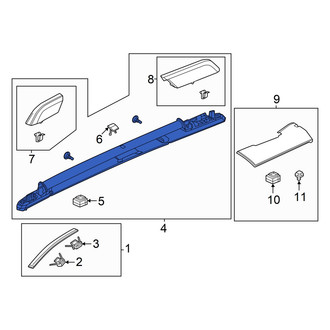 Honda OE - Left Roof Luggage Carrier Side Rail