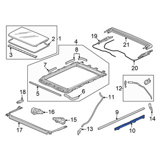 Honda OE - Left Sunroof Frame Bracket