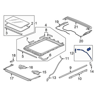 Honda OE - Rear Left Sunroof Drain Hose