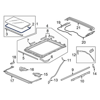 Honda OE - Front Sunroof Glass Seal
