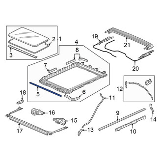 Honda OE - Front Sunroof Frame Seal