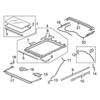 Honda OE - Roof - Sunroof (With Panoramic, Front)