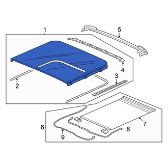 Honda OE - Rear Sunroof Glass