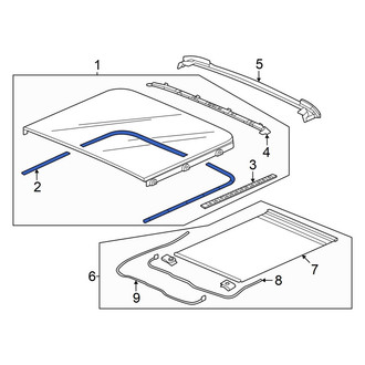 Honda OE - Rear Sunroof Glass Seal