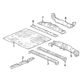Honda OE - Pillars, Rocker & Floor - Floor & Rails