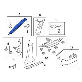 Honda OE - Left Body A-Pillar Trim Panel