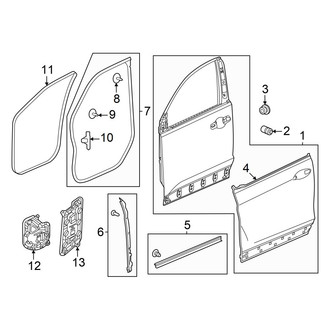 Honda OE - Front Door - Door & Components