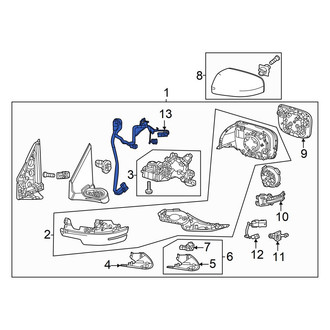 Honda OE - Front Left Door Mirror Wiring Harness