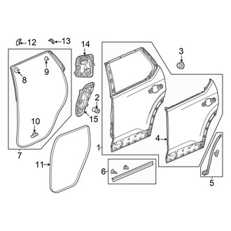 Honda OE - Rear Door - Door & Components