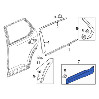 Honda OE - Rear Right Door Molding