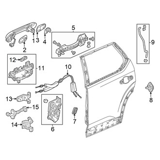 Honda OE - Rear Door - Lock & Hardware