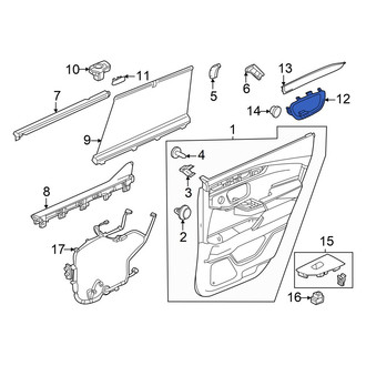 Honda OE - Front Left Interior Door Handle Trim