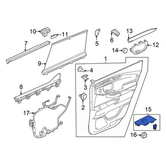 Honda OE - Rear Left Door Switch Trim Panel