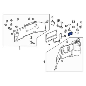 Honda OE - Rear Left Power Seat Switch Bezel