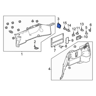 Honda OE - Rear Interior Quarter Panel Trim Panel Access Cover
