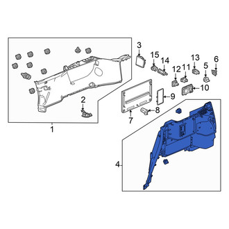 Honda OE - Rear Left Lower Interior Quarter Panel Trim Panel