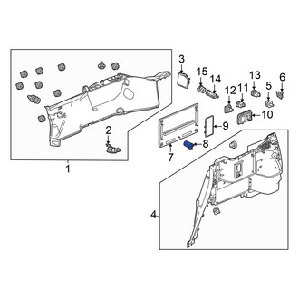 Honda OE - Rear Left Interior Quarter Panel Trim Panel Insert