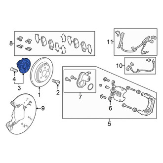 Honda OE - Front Wheel Bearing and Hub Assembly