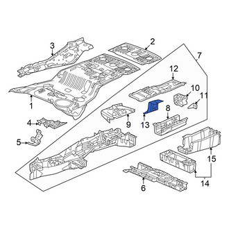 Honda OE - Left Frame Side Member Brace