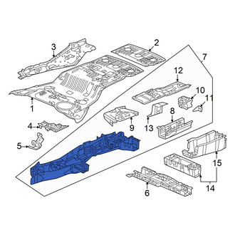 Honda OE - Rear Left Frame Side Member Assembly