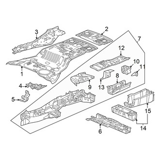 Honda OE - Rear Body & Floor - Floor & Rails