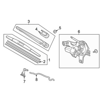 Honda OE - Lift Gate - Wiper & Washer Components (RTL / RTL Blackout / RTL Towing / TrailSport / TrailSport Blackout / TrailSport Elite / TrailSport Elite Blackout)