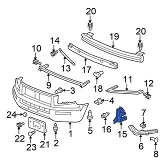 Honda OE - Front Left Radiator Support Air Deflector