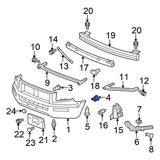 Honda OE - Rear Upper Bumper Cover Grommet