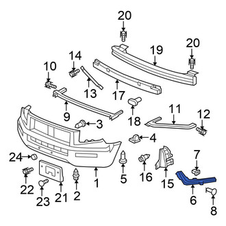 Honda OE - Front Left Bumper Guide